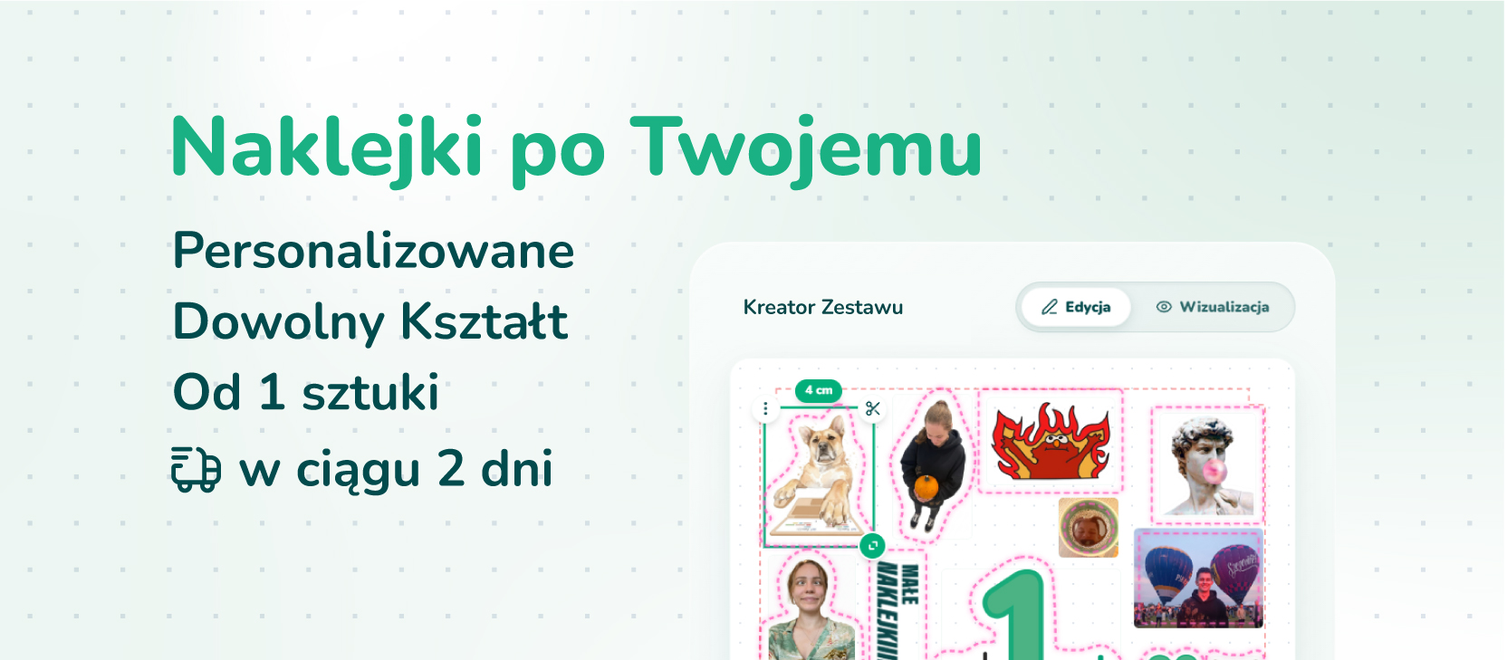 MałeNaklejki — kreator zestawu naklejek