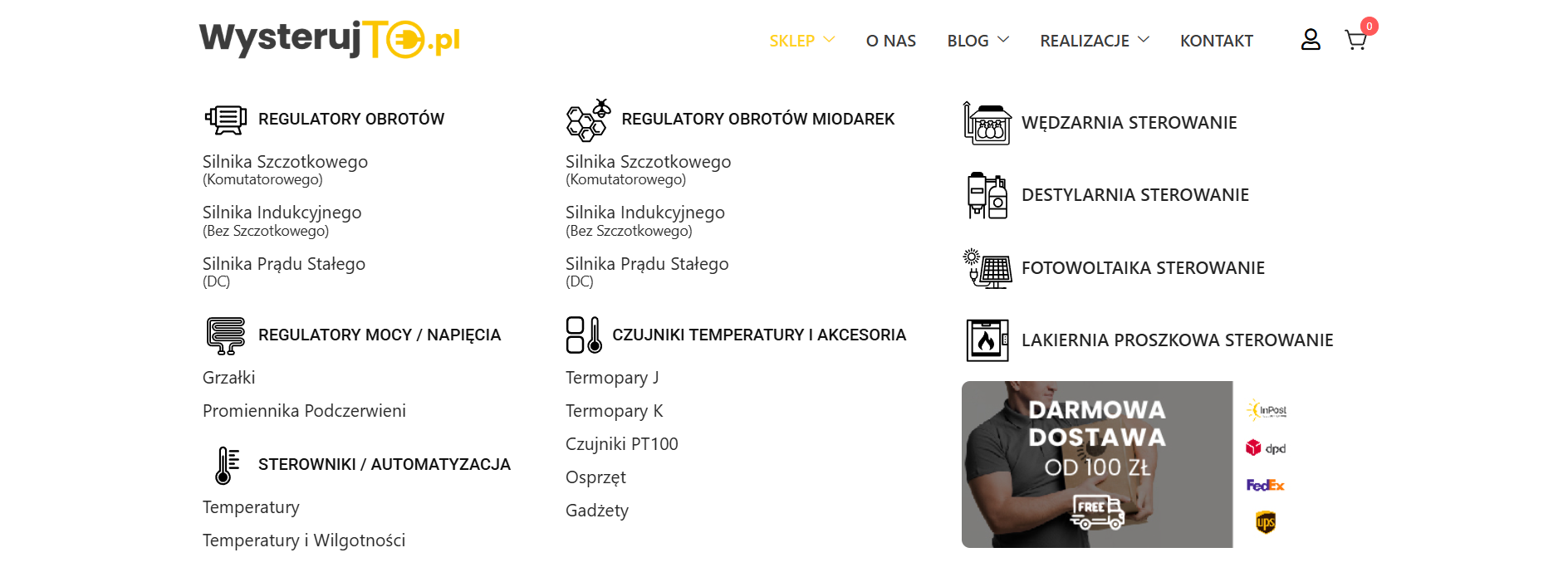 Wysterujto Mega Menu Design